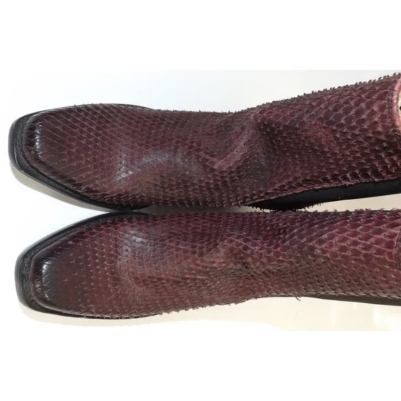 Stetson Python Snakeskin Print Chelsea Boots - Men's size 6.5 - Women's size 8 - Picture 13 of 16